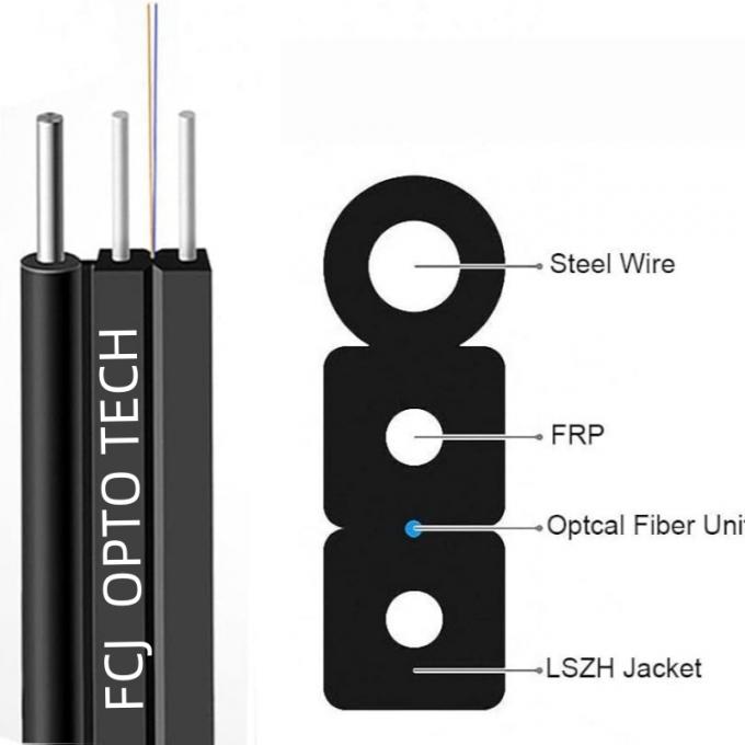 FTTH Внутренний Внешний GJYXCH ОПТИЧЕСКИЙ КАБЕЛ ПОДВОК FRP 1 2 4 ЯДРОВЫЙ ОПТИЧЕСКИЙ КАБЕЛ 4