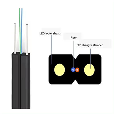 1-4 Core GJYXCH FTTH Indoor Drop Cable G652D Single Mode LSZH