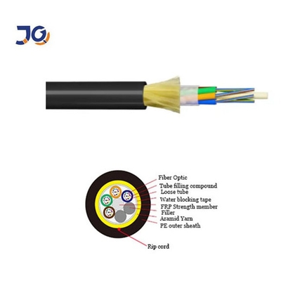 ADSS All Dielectric Self Supporting Fiber Optic Cable Max 96 Core Single Jacket