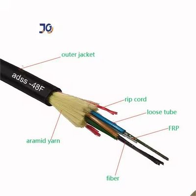 Качественный  ADSS Fiber Optic Cable All Dielectric Self Supporting 100m Span Outdoor Aerial фабрика
