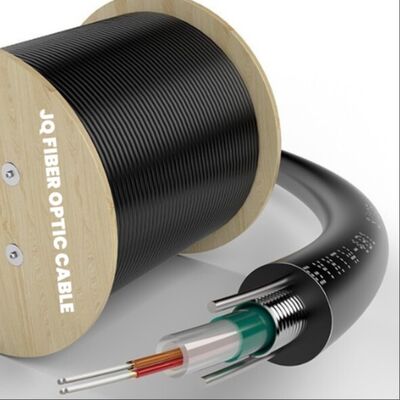Качественный  GYXTW Aerial Armored Fiber Optic Cable 2 24 Core Single Mode G652D 1km Spool Steel Wire Reinforced фабрика