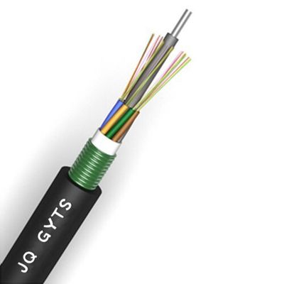GYTS 24 Core Duct Fiber Optic Cable Outdoor Stranded Loose Tube Armored Single Mode (GYTS 24 Серебряный кабель оптоволоконного кабеля для наружного использования)