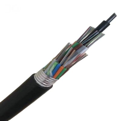 GYTS 24 Core Duct Fiber Optic Cable Outdoor Stranded Loose Tube Armored Single Mode (GYTS 24 Серебряный кабель оптоволоконного кабеля для наружного использования)
