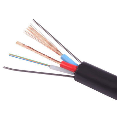 OEM Composite Fiber Cable Customized Outdoor Optical Fiber + Power cable 4 8 12 24 Ядра гибридные питание оптические волокна кабеля