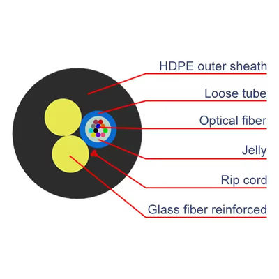 ASU волоконно-оптический кабель ASU Span 80m 100m 200m 4 6 8 Ядро 12 Хилос волоконно-оптический кабель G652 кабель