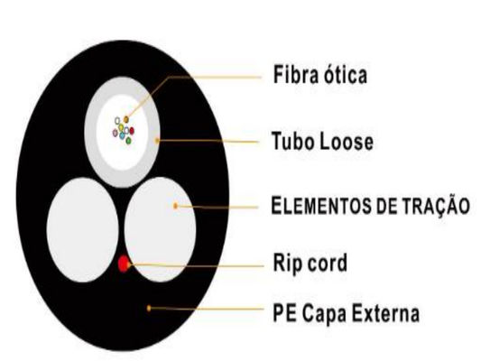 ASU волоконно-оптический кабель ASU Span 80m 100m 200m 4 6 8 Ядро 12 Хилос волоконно-оптический кабель G652 кабель