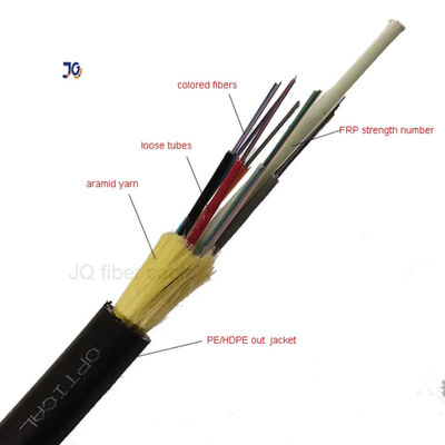 OEM Aerial ADSS Single Jacket 96 Core Single Mode Fiber Optic Cable 1km Цена для различных напряженных линий электропередач