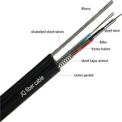 LSZH PE Out Sheath Aerial Black бронированный оптический кабель из волокон