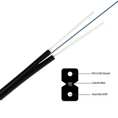 GJYXCH FTTH Drop Fiber Optic Cable 1 to 4 Core G652D Single Mode Indoor LSZH Flat Cable Flexible Easy Installation