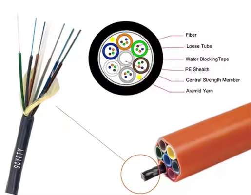 GCYFTY/GCYFY Воздуходувный микрооптический кабель Simplex Micro Duct 4 6 8 12 24 48 96 жил для наружной прокладки, неметаллический, слоено-скрученный