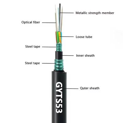 Заводской склад наружного бронированного оптоволоконного кабеля GYTS53-96 жил, двойная оболочка G652D, отгрузка в тот же день