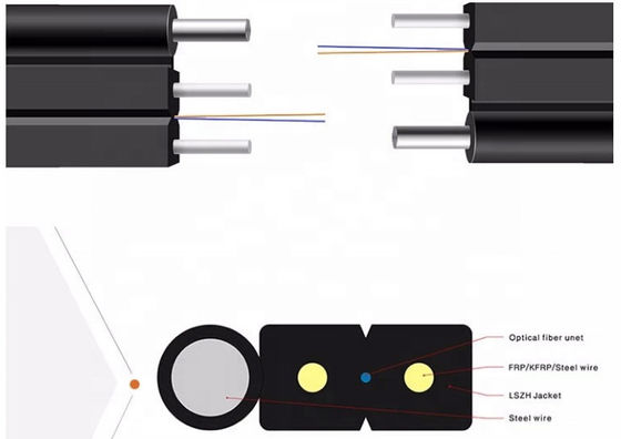 кабель стекловолокна 20kgs/Km G657A1 FRP FTTH