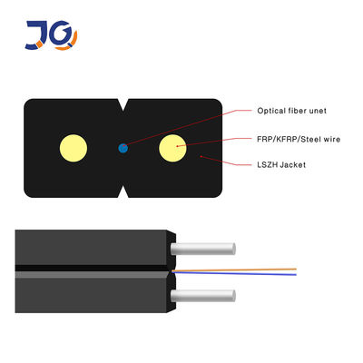 Кабель падения оптического волокна смоквы 8 FTTH одиночного режима 2km