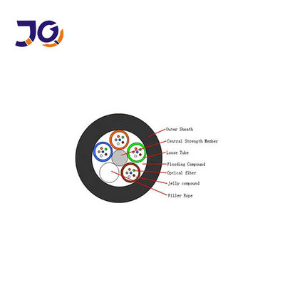 Одиночный кабель оптического волокна ядра GYFTY режима 12 на открытом воздухе