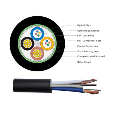 Гибридный оптоволоконный кабель OPLC с медными проводниками для FTTH
