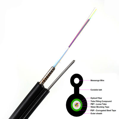 Смоква 8 GYXTC8S кабеля оптического волокна ядра куртки 4 HDPE воздушная