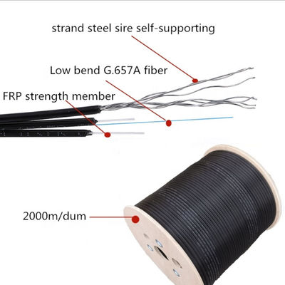 Куртка кабеля падения LSZH оптического волокна прочности FTTH Kfrp