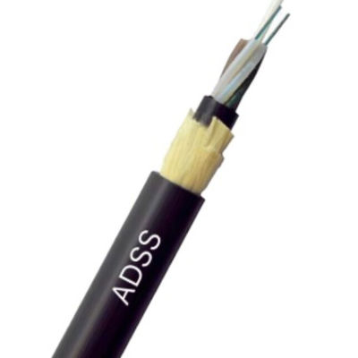 Воздушное оптическое волокно одиночного режима пяди волокон 100m ADSS 24 привязывает на открытом воздухе