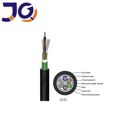 Кабель оптического волокна ядров GYTS одиночного режима 48 трубопровода
