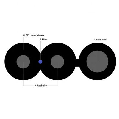 Ядри кабеля падения 4 оптического волокна YOFC Frp G657a FTTH