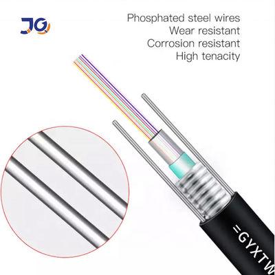 на открытом воздухе одиночный режим G652D 4 6 8 12 16 24 оптического кабеля волокна ядра бронированных с gyxtw fibra стального провода оптическим